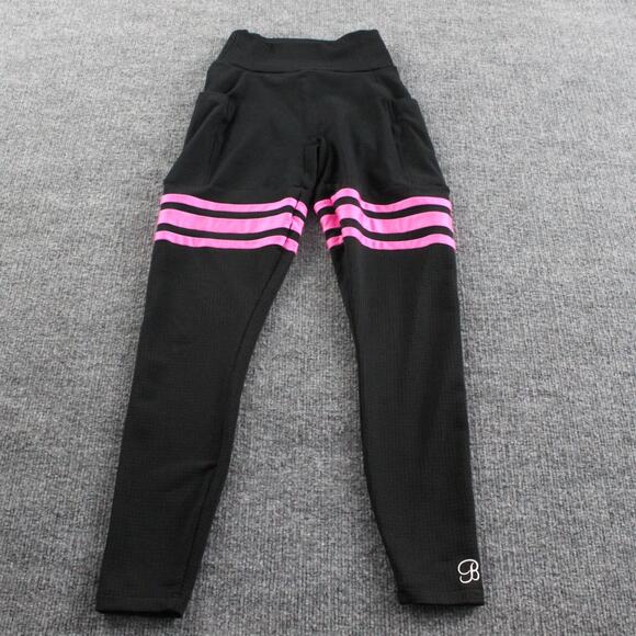 Bombshell Sportswear Leggings Womens Small Perform Thigh Highs Black Pink Gym - Picture 1 of 12